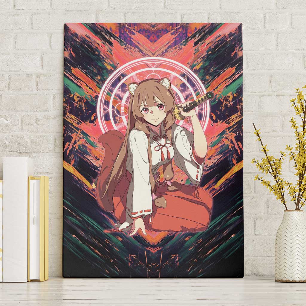 Raphtalia The Rising of the Shield Hero Canvas Wall Art with Magical Circle Effects and Energetic Battle Pose - The Mazicc