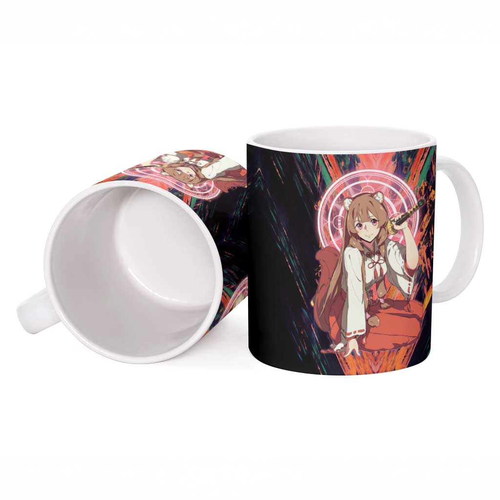 Raphtalia The Rising of the Shield Hero Ceramic Mug with Magical Circle Effects and Energetic Battle Pose - The Mazicc