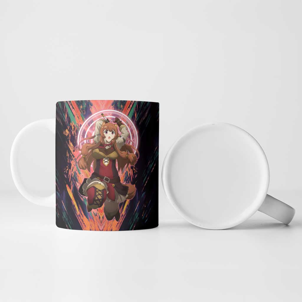 Raphtalia The Rising of the Shield Hero Ceramic Mug with Magical Circle Effects and Energetic Battle Pose - The Mazicc