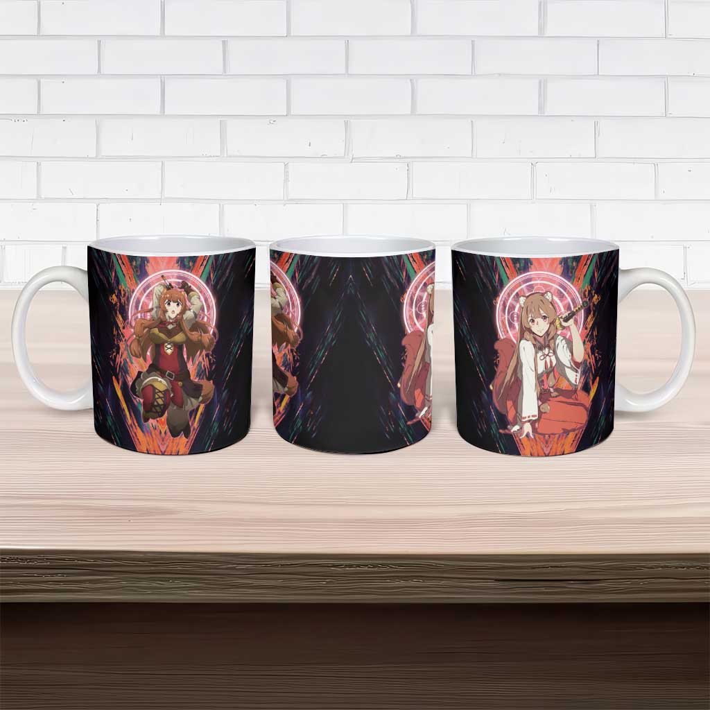 Raphtalia The Rising of the Shield Hero Ceramic Mug with Magical Circle Effects and Energetic Battle Pose - The Mazicc