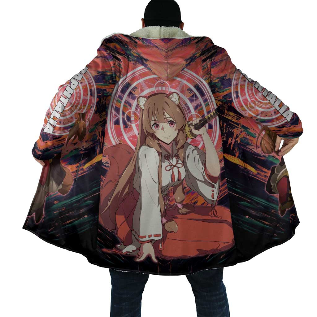 Raphtalia The Rising of the Shield Hero Cloak with Magical Circle Effects and Energetic Battle Pose - The Mazicc