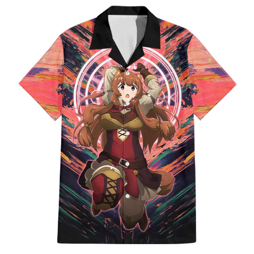 Raphtalia The Rising of the Shield Hero Family Matching Mermaid Dress and Hawaiian Shirt with Magical Circle Effects and Energetic Battle Pose