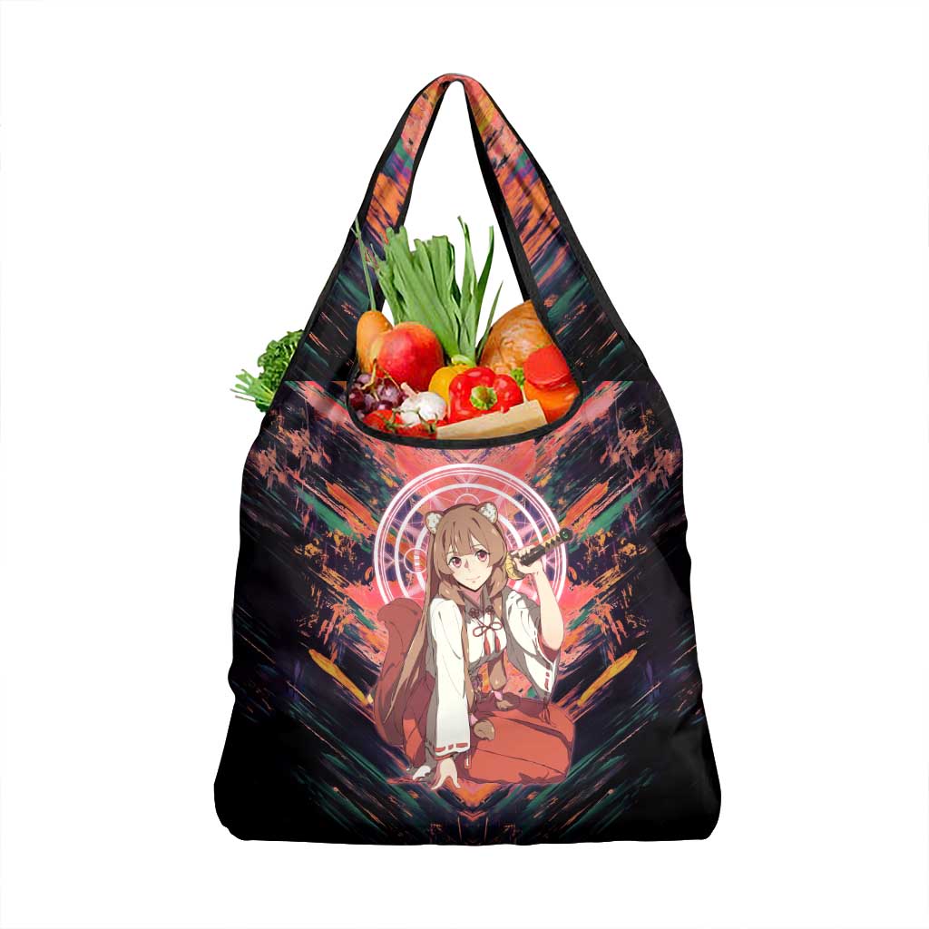 Raphtalia The Rising of the Shield Hero Grocery Bag with Magical Circle Effects and Energetic Battle Pose - The Mazicc
