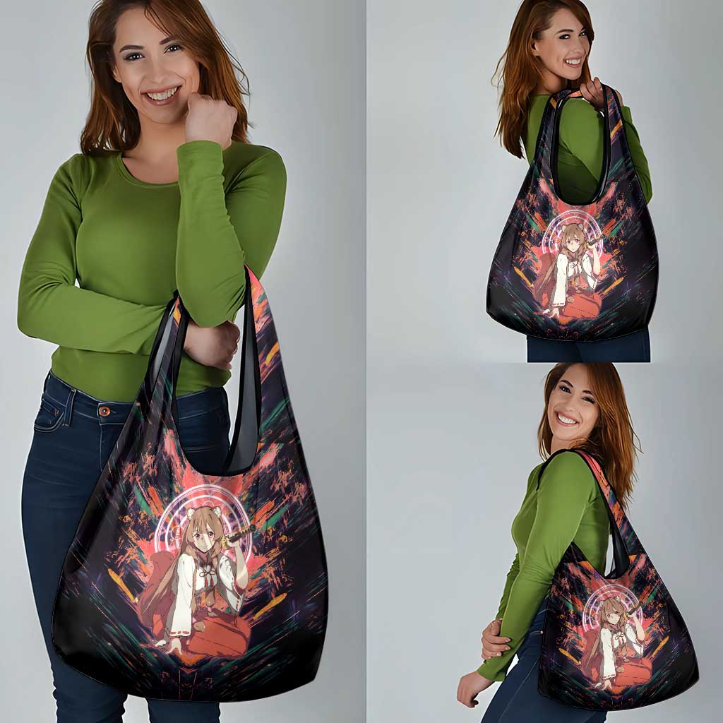 Raphtalia The Rising of the Shield Hero Grocery Bag with Magical Circle Effects and Energetic Battle Pose - The Mazicc