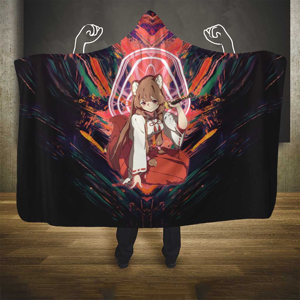 Raphtalia The Rising of the Shield Hero Hooded Blanket with Magical Circle Effects and Energetic Battle Pose - The Mazicc