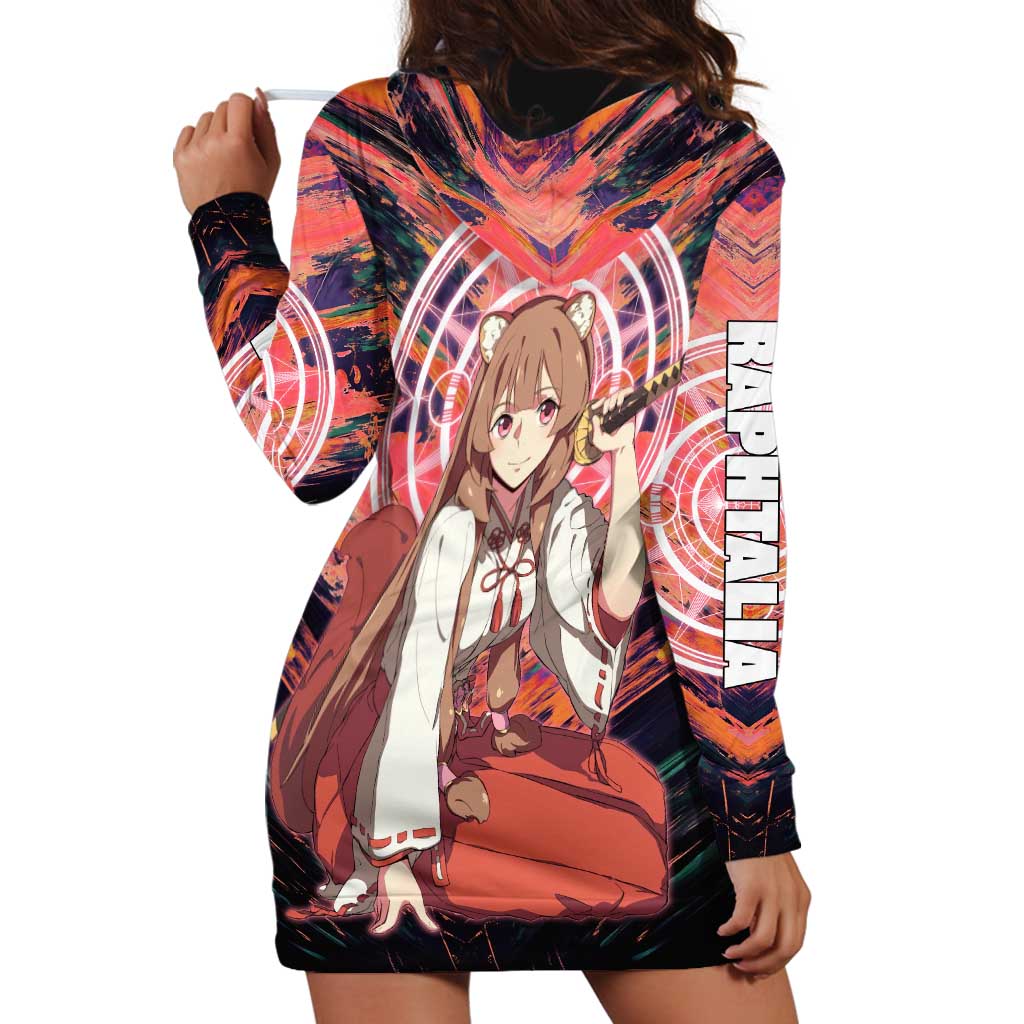 Raphtalia The Rising of the Shield Hero Hoodie Dress with Magical Circle Effects and Energetic Battle Pose - The Mazicc