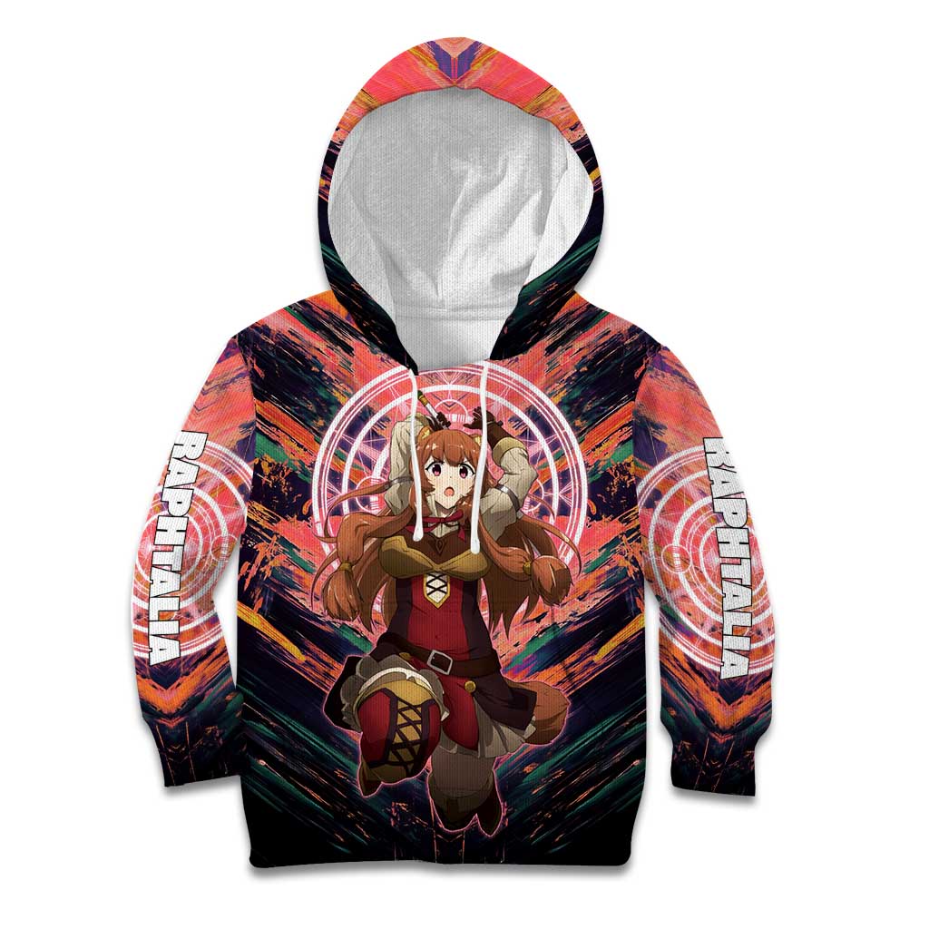 Raphtalia The Rising of the Shield Hero Kid Hoodie with Magical Circle Effects and Energetic Battle Pose - The Mazicc