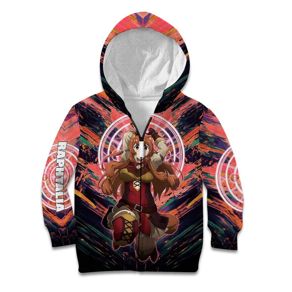 Raphtalia The Rising of the Shield Hero Kid Hoodie with Magical Circle Effects and Energetic Battle Pose - The Mazicc