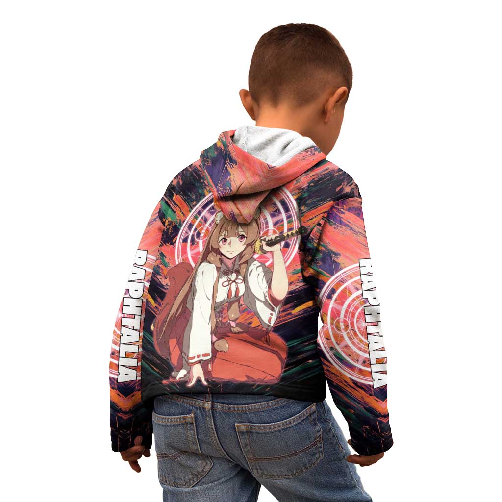 Raphtalia The Rising of the Shield Hero Kid Hoodie with Magical Circle Effects and Energetic Battle Pose - The Mazicc