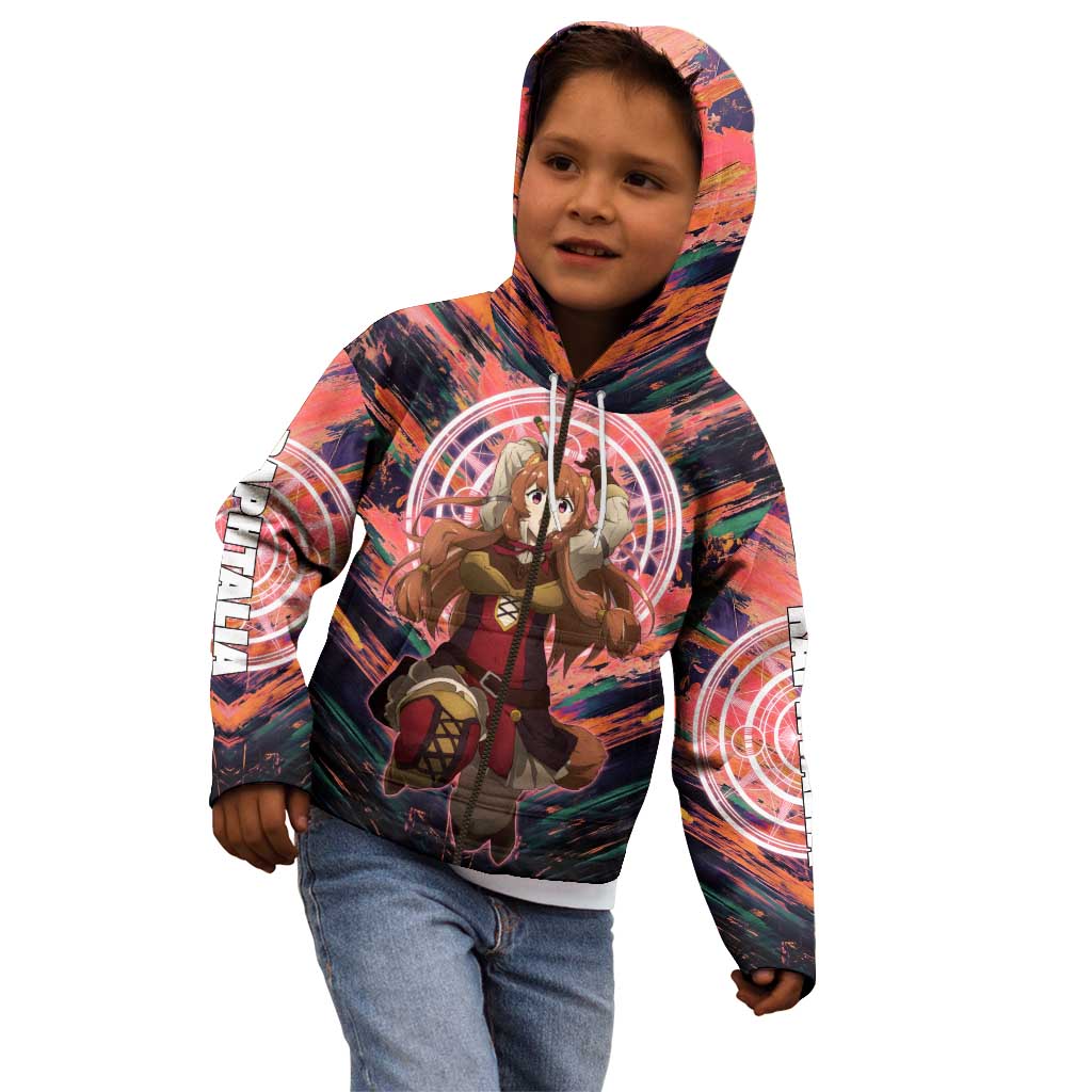 Raphtalia The Rising of the Shield Hero Kid Hoodie with Magical Circle Effects and Energetic Battle Pose - The Mazicc