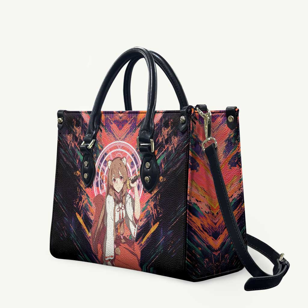 Raphtalia The Rising of the Shield Hero Leather Bag with Magical Circle Effects and Energetic Battle Pose - The Mazicc
