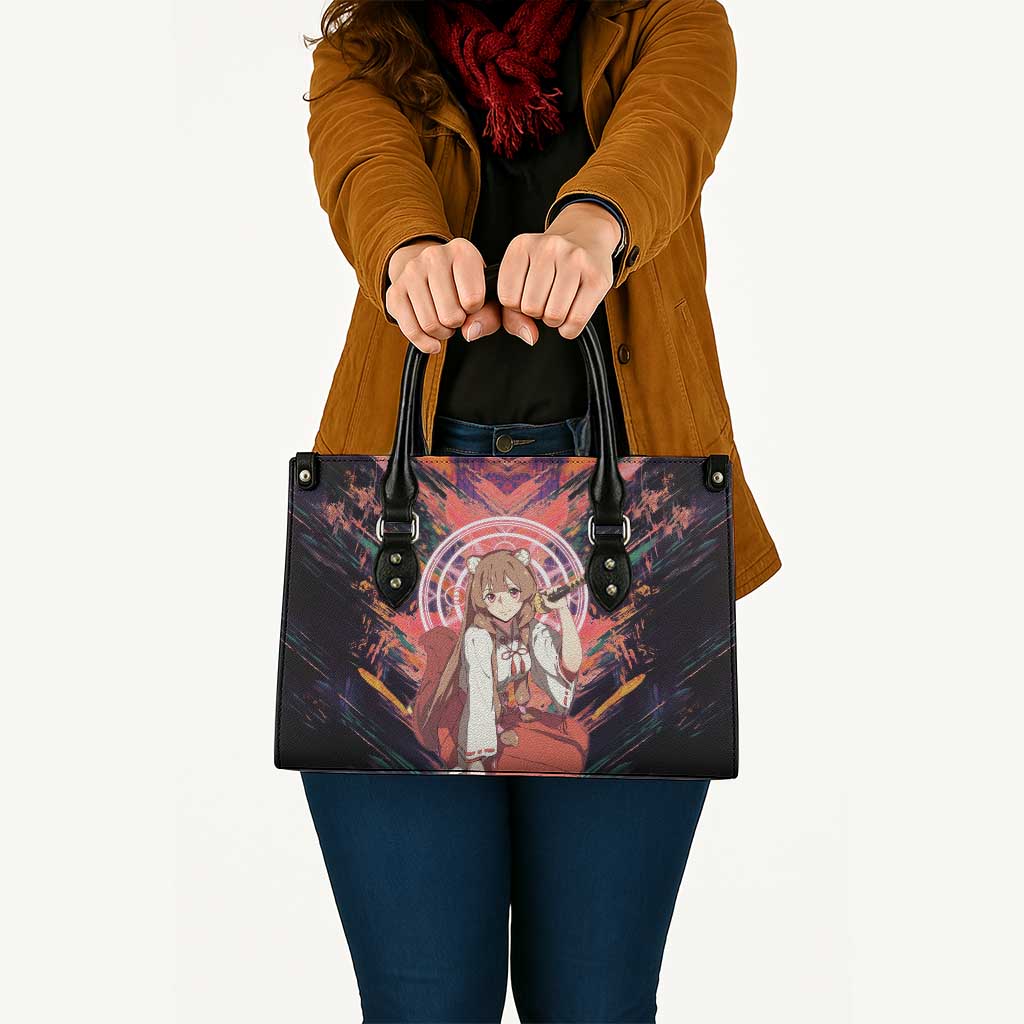 Raphtalia The Rising of the Shield Hero Leather Bag with Magical Circle Effects and Energetic Battle Pose - The Mazicc