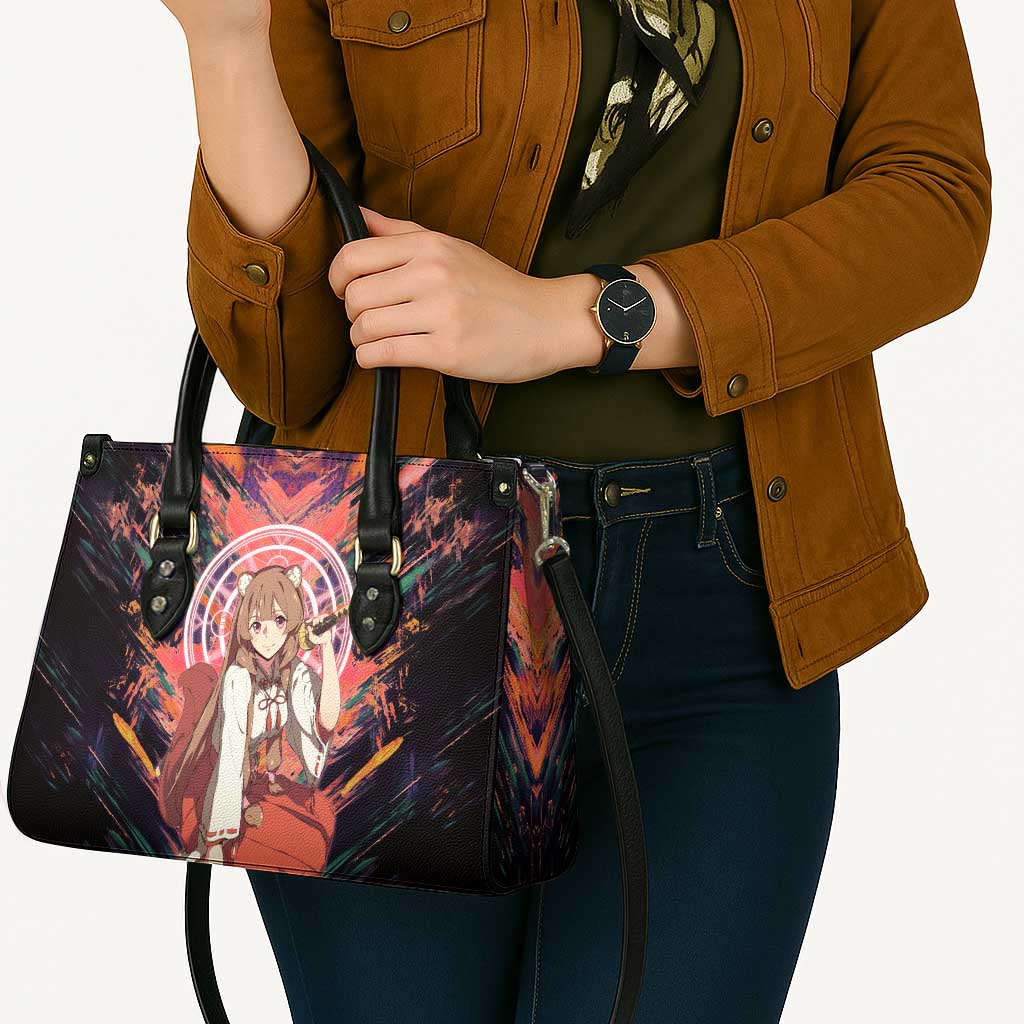 Raphtalia The Rising of the Shield Hero Leather Bag with Magical Circle Effects and Energetic Battle Pose - The Mazicc