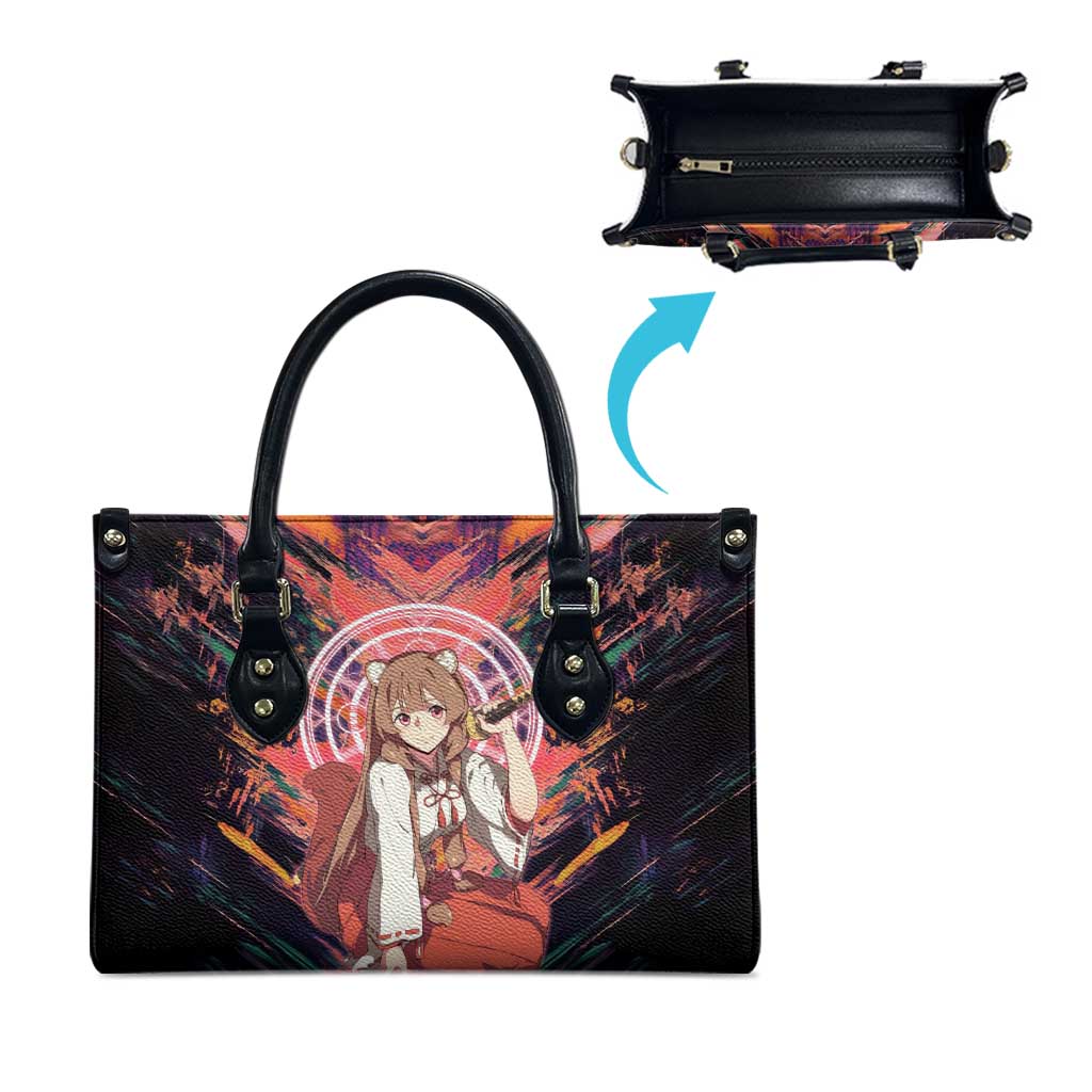Raphtalia The Rising of the Shield Hero Leather Bag with Magical Circle Effects and Energetic Battle Pose - The Mazicc