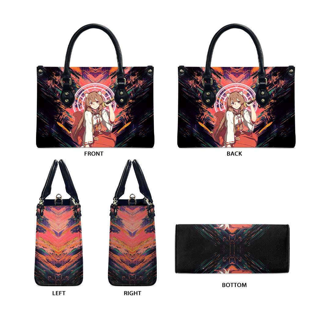 Raphtalia The Rising of the Shield Hero Leather Bag with Magical Circle Effects and Energetic Battle Pose - The Mazicc