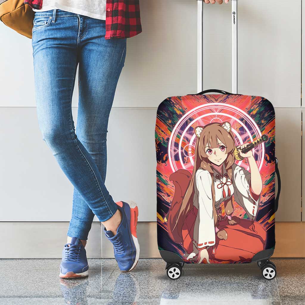 Raphtalia The Rising of the Shield Hero Luggage Cover with Magical Circle Effects and Energetic Battle Pose - The Mazicc