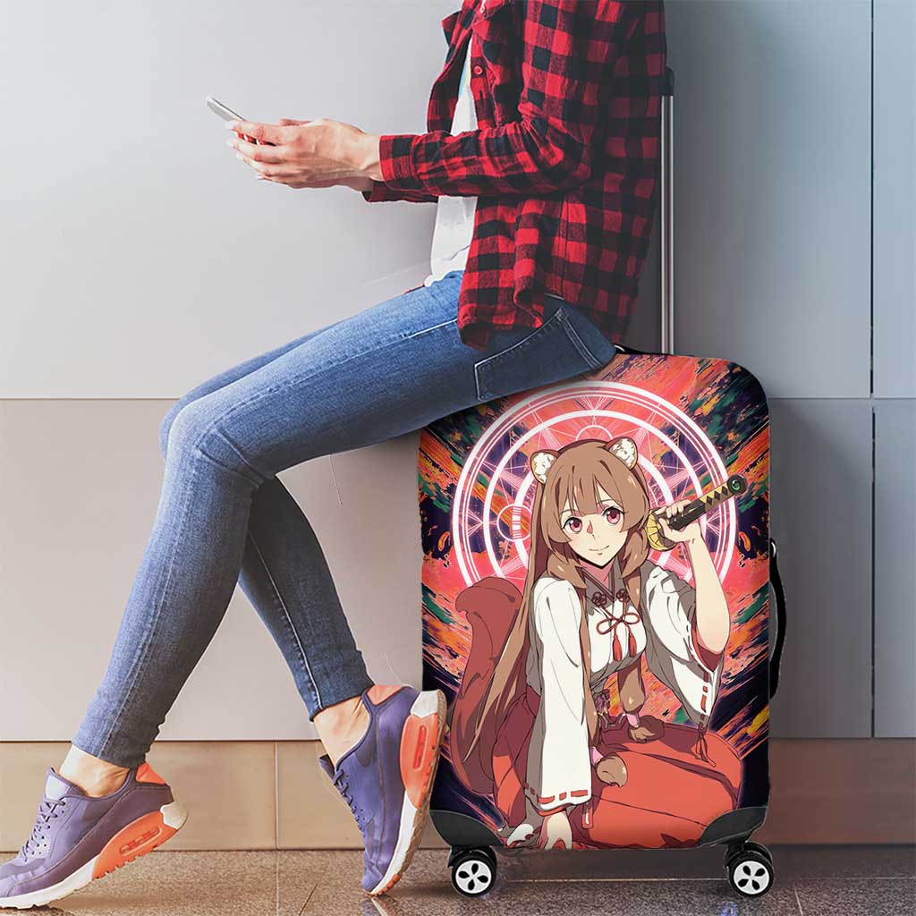 Raphtalia The Rising of the Shield Hero Luggage Cover with Magical Circle Effects and Energetic Battle Pose - The Mazicc
