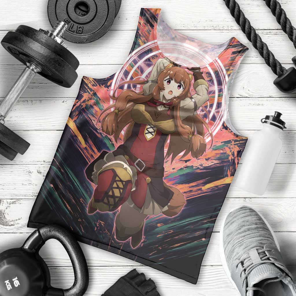 Raphtalia The Rising of the Shield Hero Men Tank Top with Magical Circle Effects and Energetic Battle Pose - The Mazicc