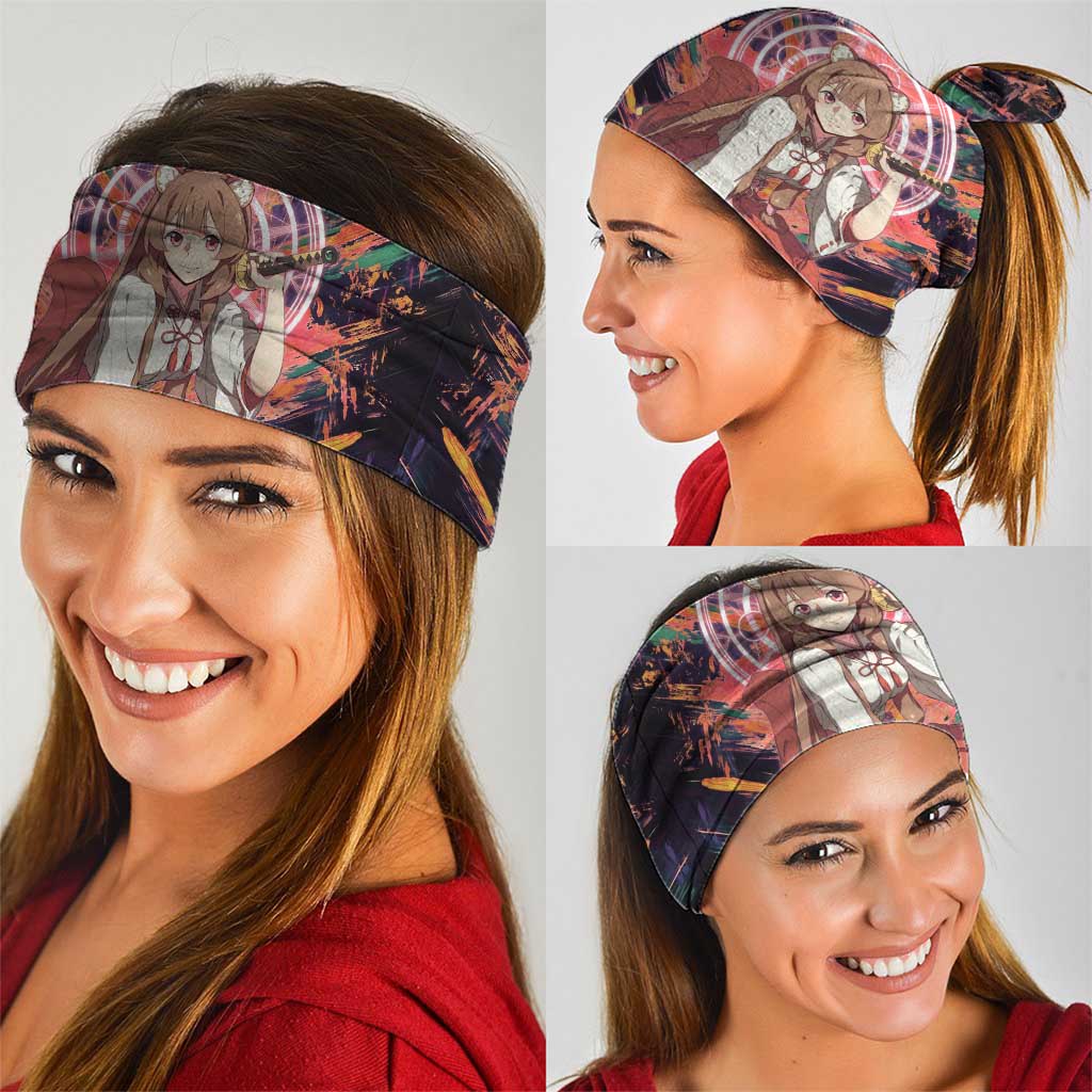 Raphtalia The Rising of the Shield Hero Neck Gaiter with Magical Circle Effects and Energetic Battle Pose - The Mazicc