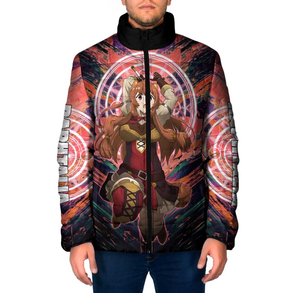 Raphtalia The Rising of the Shield Hero Padded Jacket with Magical Circle Effects and Energetic Battle Pose - The Mazicc