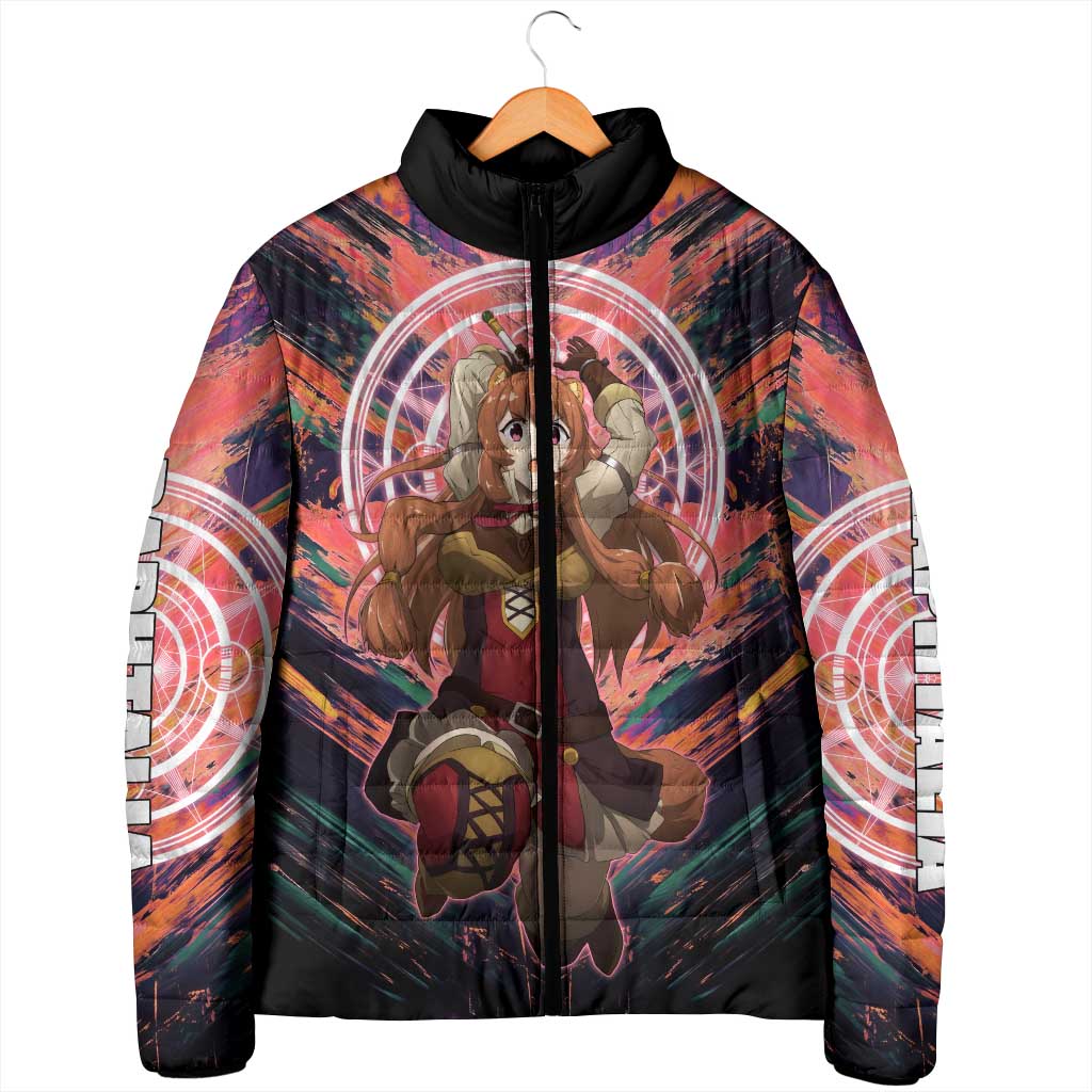 Raphtalia The Rising of the Shield Hero Padded Jacket with Magical Circle Effects and Energetic Battle Pose - The Mazicc