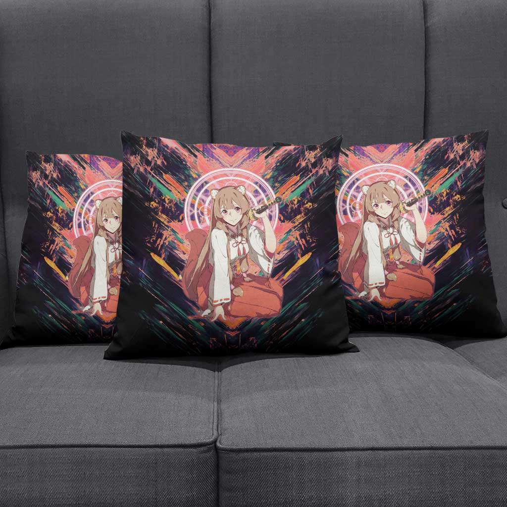 Raphtalia The Rising of the Shield Hero Pillow Cover with Magical Circle Effects and Energetic Battle Pose - The Mazicc