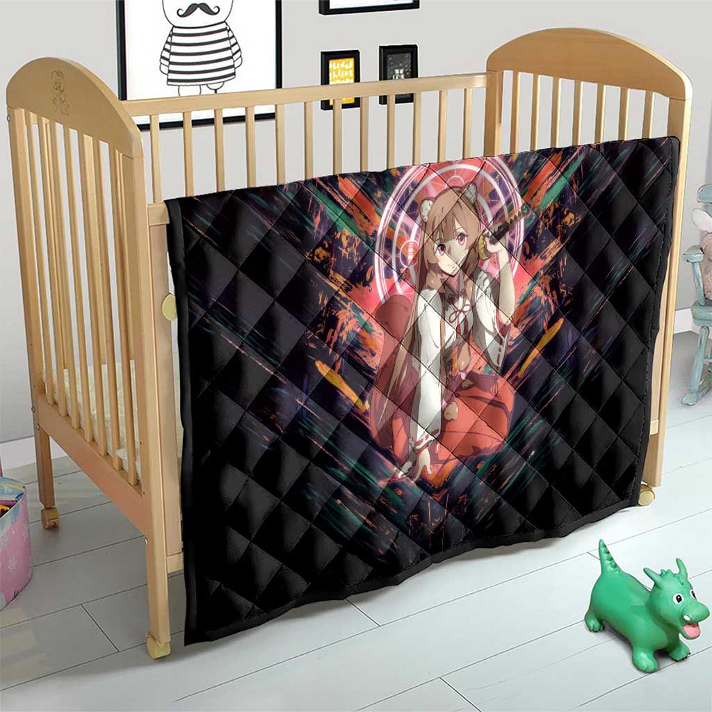 Raphtalia The Rising of the Shield Hero Quilt with Magical Circle Effects and Energetic Battle Pose - The Mazicc