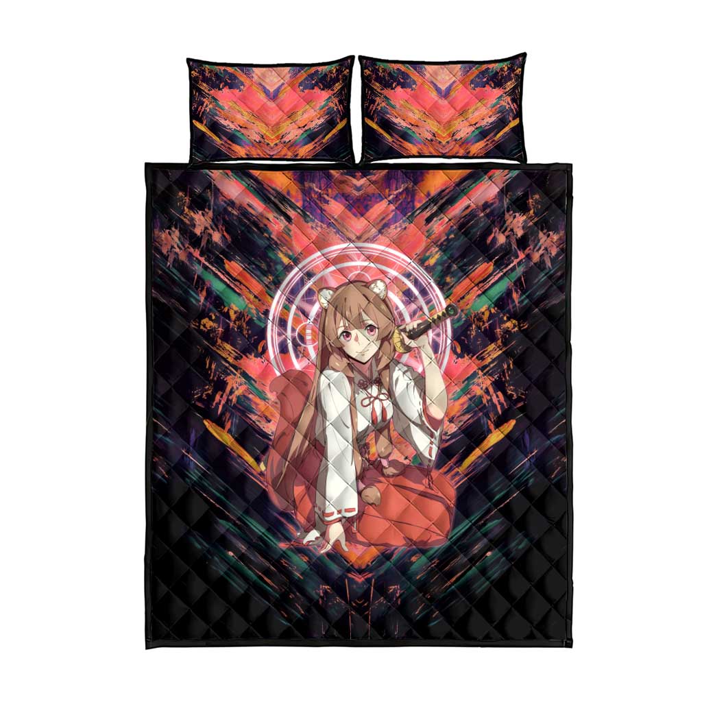 Raphtalia The Rising of the Shield Hero Quilt Bed Set with Magical Circle Effects and Energetic Battle Pose - The Mazicc