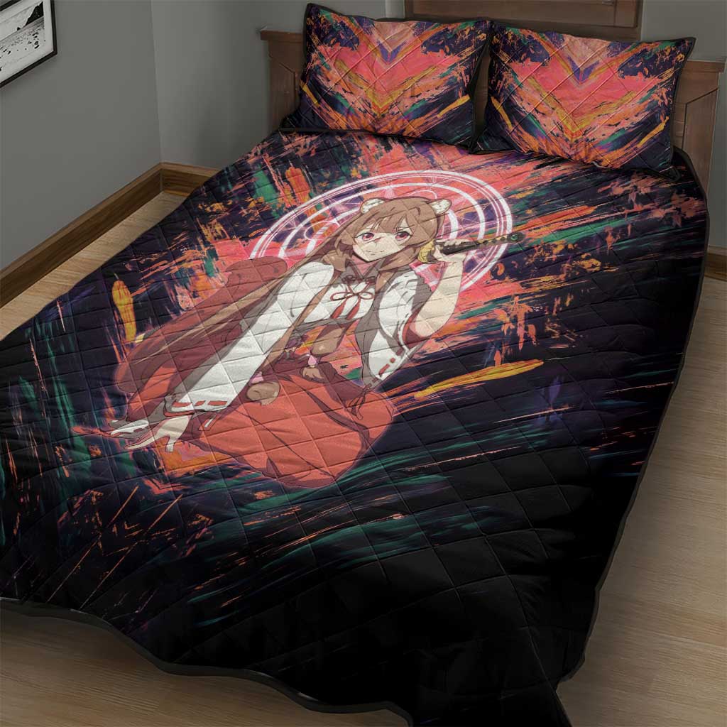 Raphtalia The Rising of the Shield Hero Quilt Bed Set with Magical Circle Effects and Energetic Battle Pose - The Mazicc