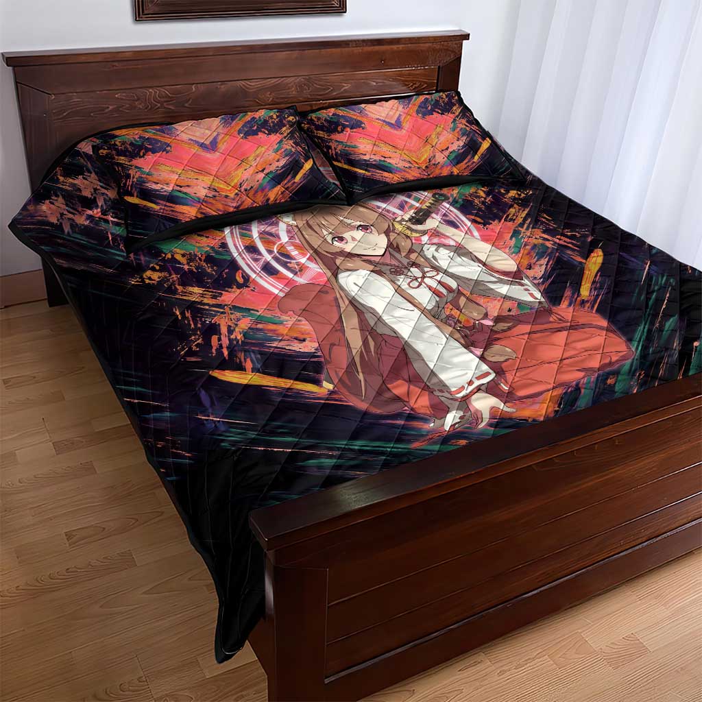 Raphtalia The Rising of the Shield Hero Quilt Bed Set with Magical Circle Effects and Energetic Battle Pose - The Mazicc