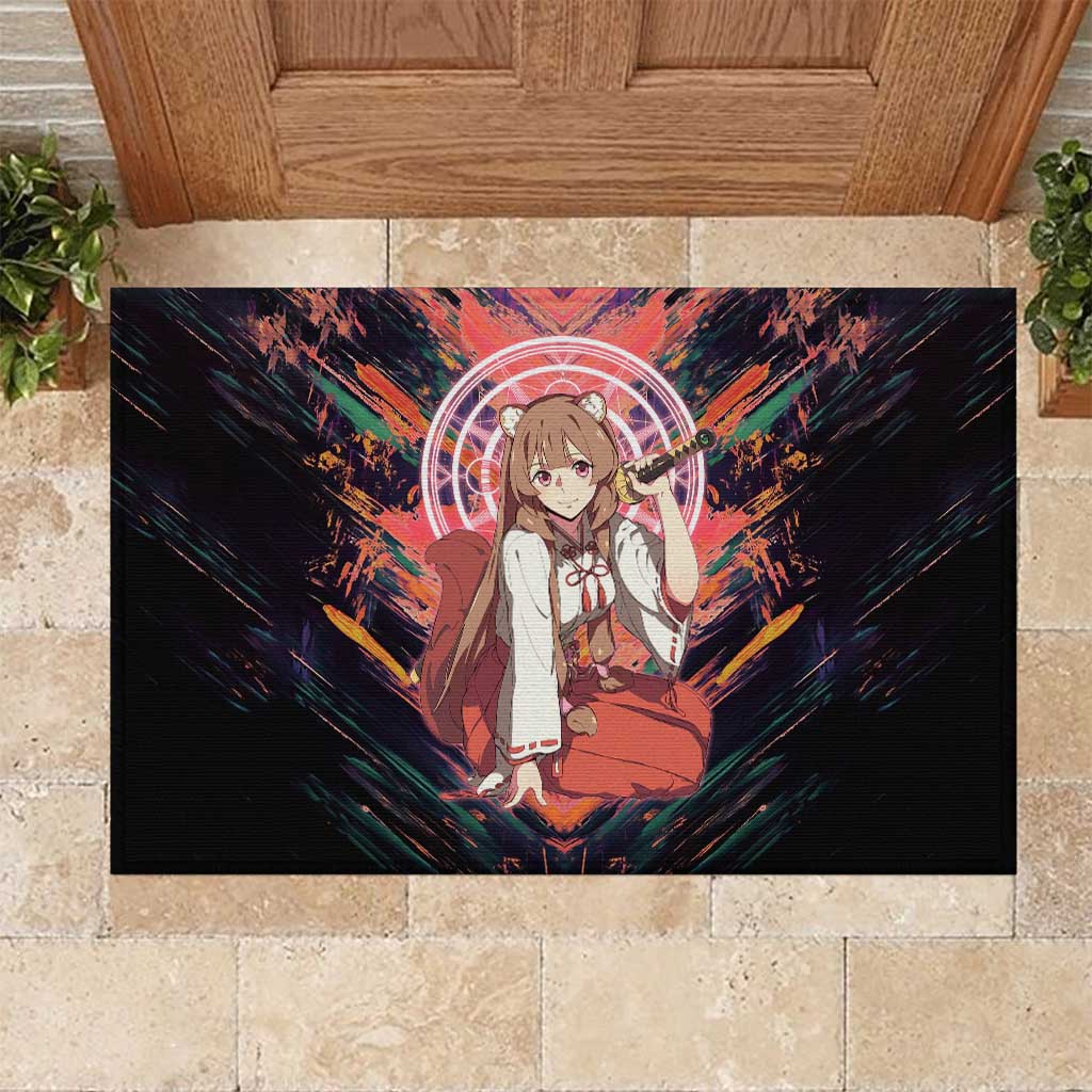 Raphtalia The Rising of the Shield Hero Rubber Doormat with Magical Circle Effects and Energetic Battle Pose - The Mazicc