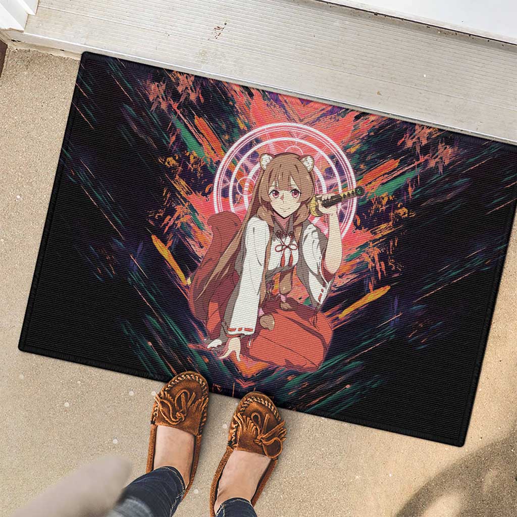 Raphtalia The Rising of the Shield Hero Rubber Doormat with Magical Circle Effects and Energetic Battle Pose - The Mazicc