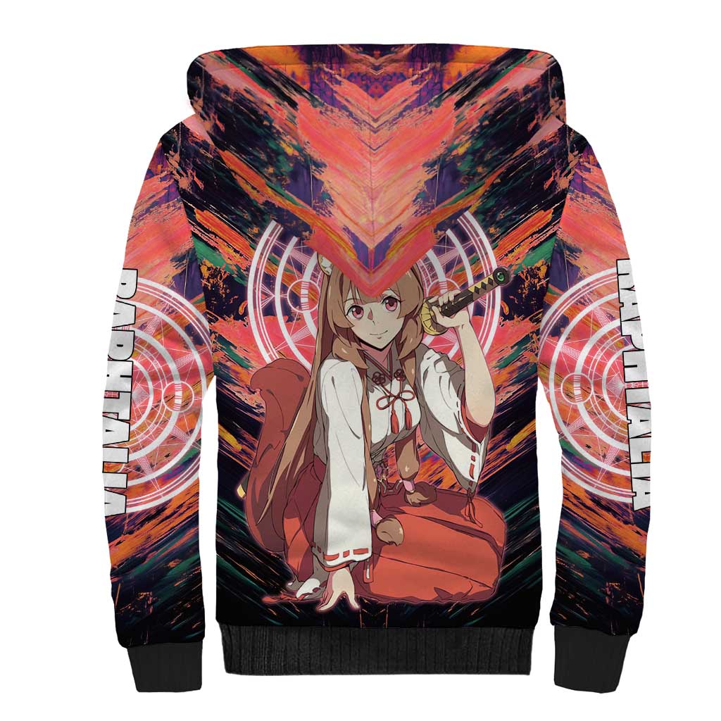Raphtalia The Rising of the Shield Hero Sherpa Hoodie with Magical Circle Effects and Energetic Battle Pose - The Mazicc