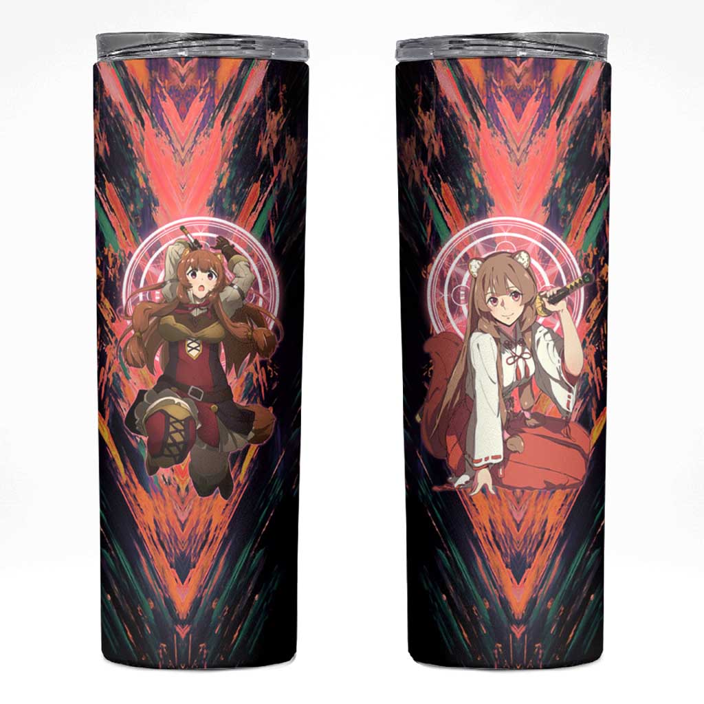 Raphtalia The Rising of the Shield Hero Skinny Tumbler with Magical Circle Effects and Energetic Battle Pose - The Mazicc
