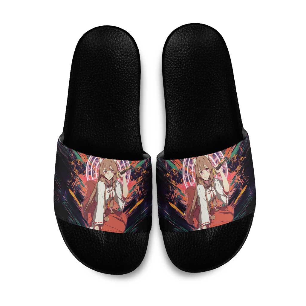 Raphtalia The Rising of the Shield Hero Slide Sandals with Magical Circle Effects and Energetic Battle Pose - The Mazicc