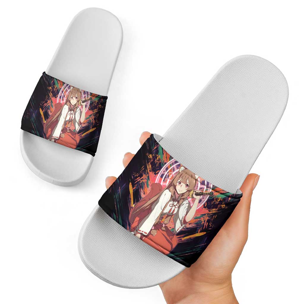 Raphtalia The Rising of the Shield Hero Slide Sandals with Magical Circle Effects and Energetic Battle Pose - The Mazicc