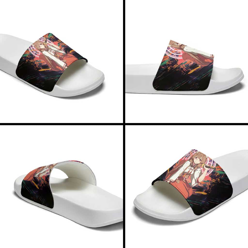 Raphtalia The Rising of the Shield Hero Slide Sandals with Magical Circle Effects and Energetic Battle Pose - The Mazicc
