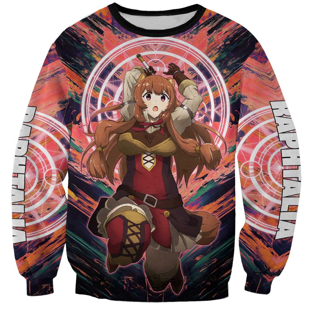 Raphtalia The Rising of the Shield Hero Sweatshirt with Magical Circle Effects and Energetic Battle Pose - The Mazicc