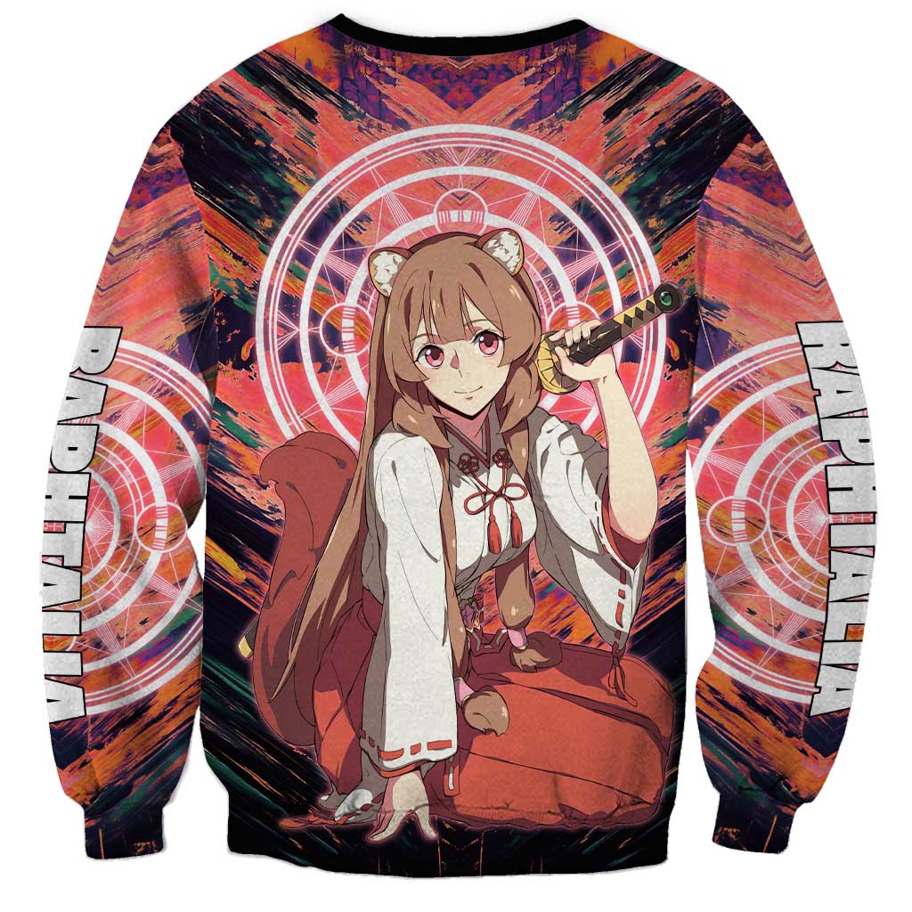 Raphtalia The Rising of the Shield Hero Sweatshirt with Magical Circle Effects and Energetic Battle Pose - The Mazicc