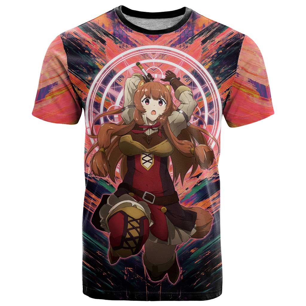 Raphtalia The Rising of the Shield Hero T Shirt with Magical Circle Effects and Energetic Battle Pose - The Mazicc