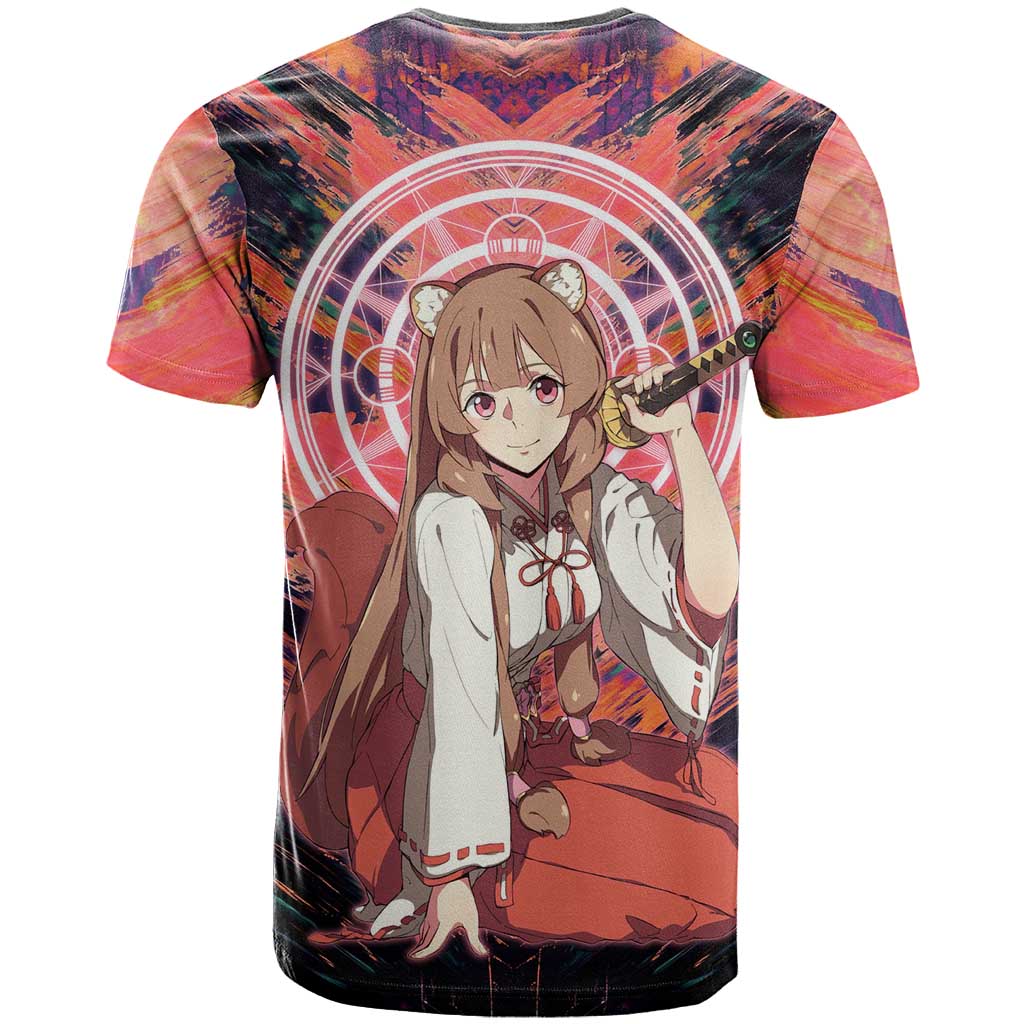 Raphtalia The Rising of the Shield Hero T Shirt with Magical Circle Effects and Energetic Battle Pose - The Mazicc