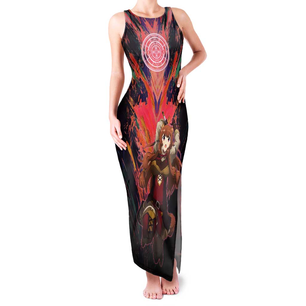 Raphtalia The Rising of the Shield Hero Tank Maxi Dress with Magical Circle Effects and Energetic Battle Pose - The Mazicc