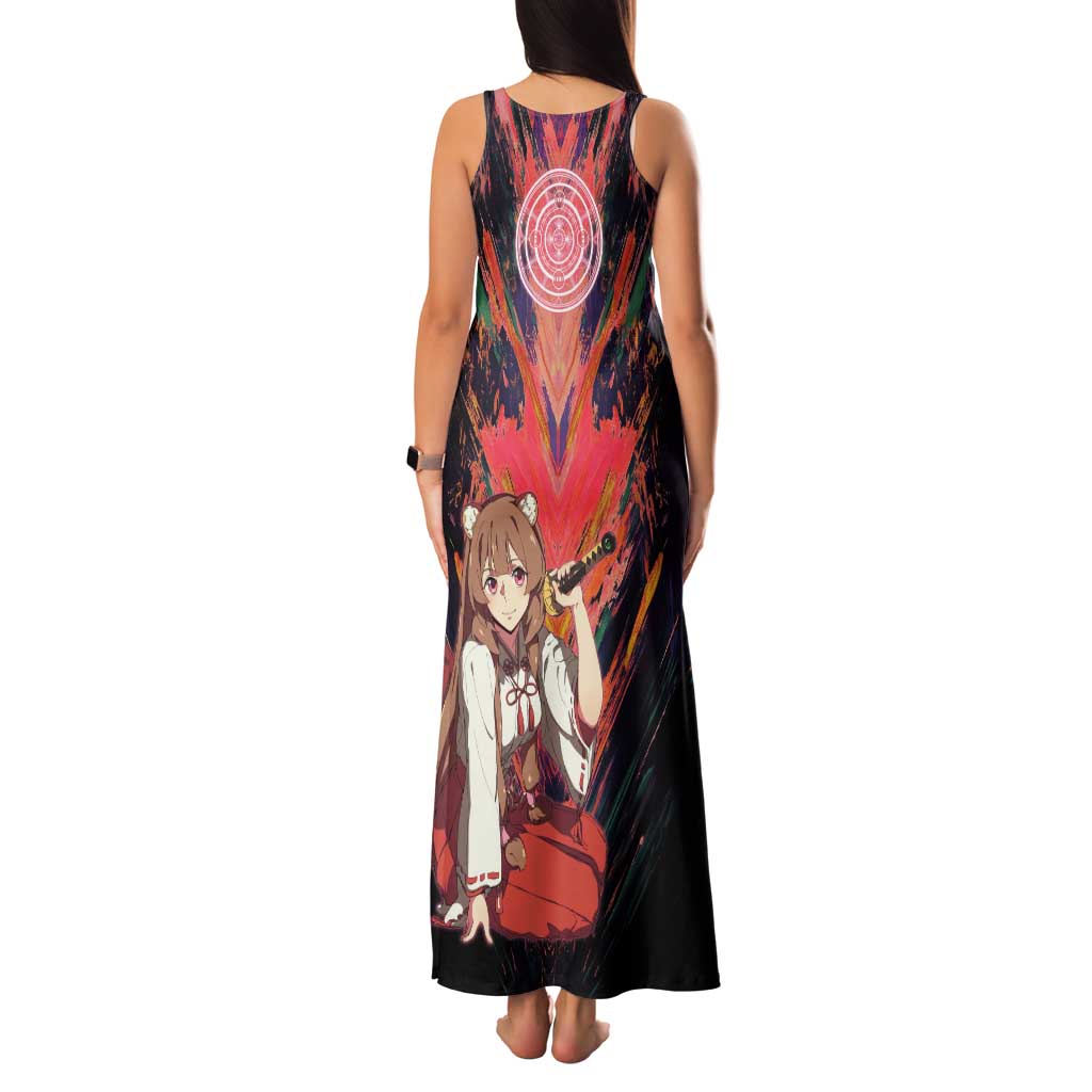 Raphtalia The Rising of the Shield Hero Tank Maxi Dress with Magical Circle Effects and Energetic Battle Pose - The Mazicc