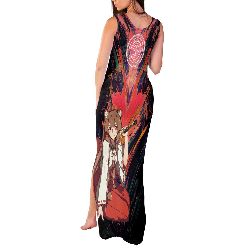 Raphtalia The Rising of the Shield Hero Tank Maxi Dress with Magical Circle Effects and Energetic Battle Pose - The Mazicc