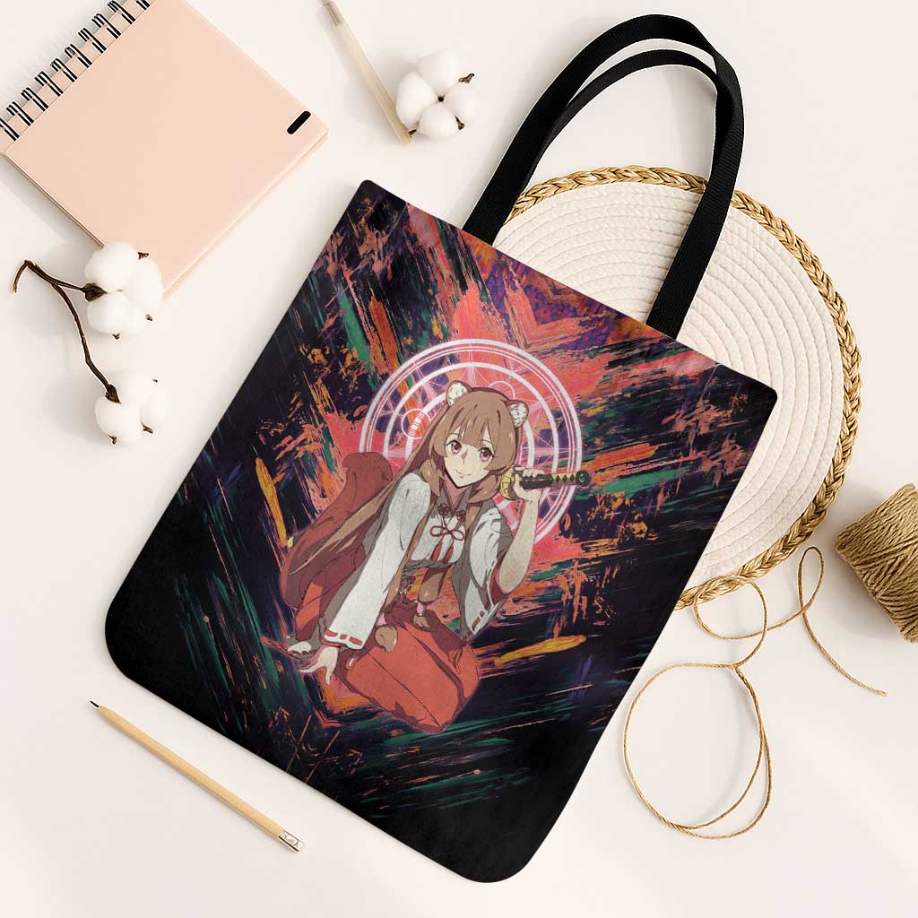 Raphtalia The Rising of the Shield Hero Tote Bag with Magical Circle Effects and Energetic Battle Pose - The Mazicc