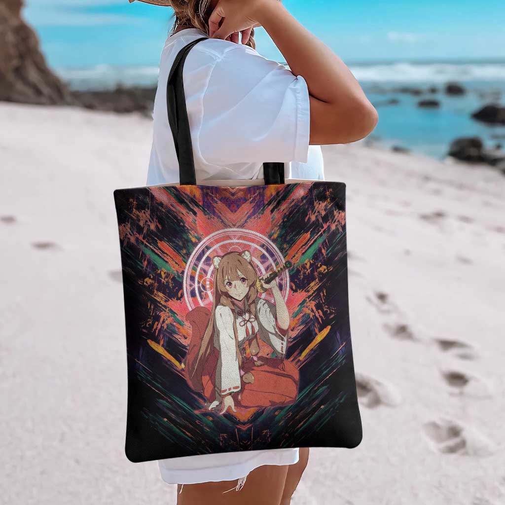 Raphtalia The Rising of the Shield Hero Tote Bag with Magical Circle Effects and Energetic Battle Pose - The Mazicc