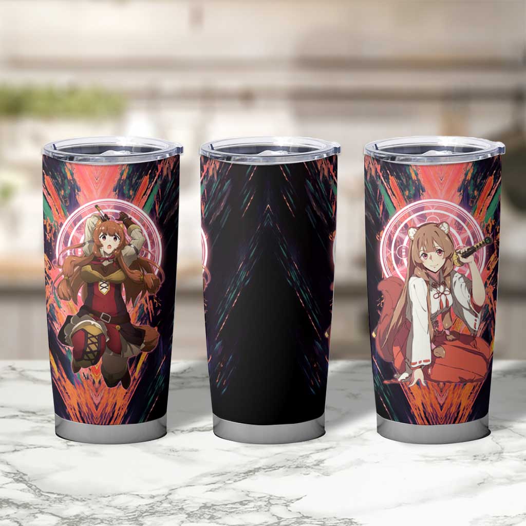 Raphtalia The Rising of the Shield Hero Tumbler Cup with Magical Circle Effects and Energetic Battle Pose - The Mazicc