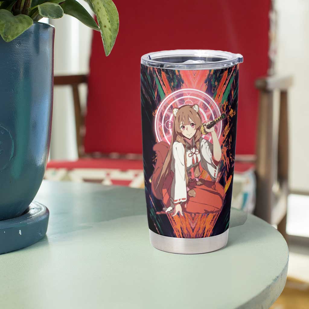 Raphtalia The Rising of the Shield Hero Tumbler Cup with Magical Circle Effects and Energetic Battle Pose - The Mazicc