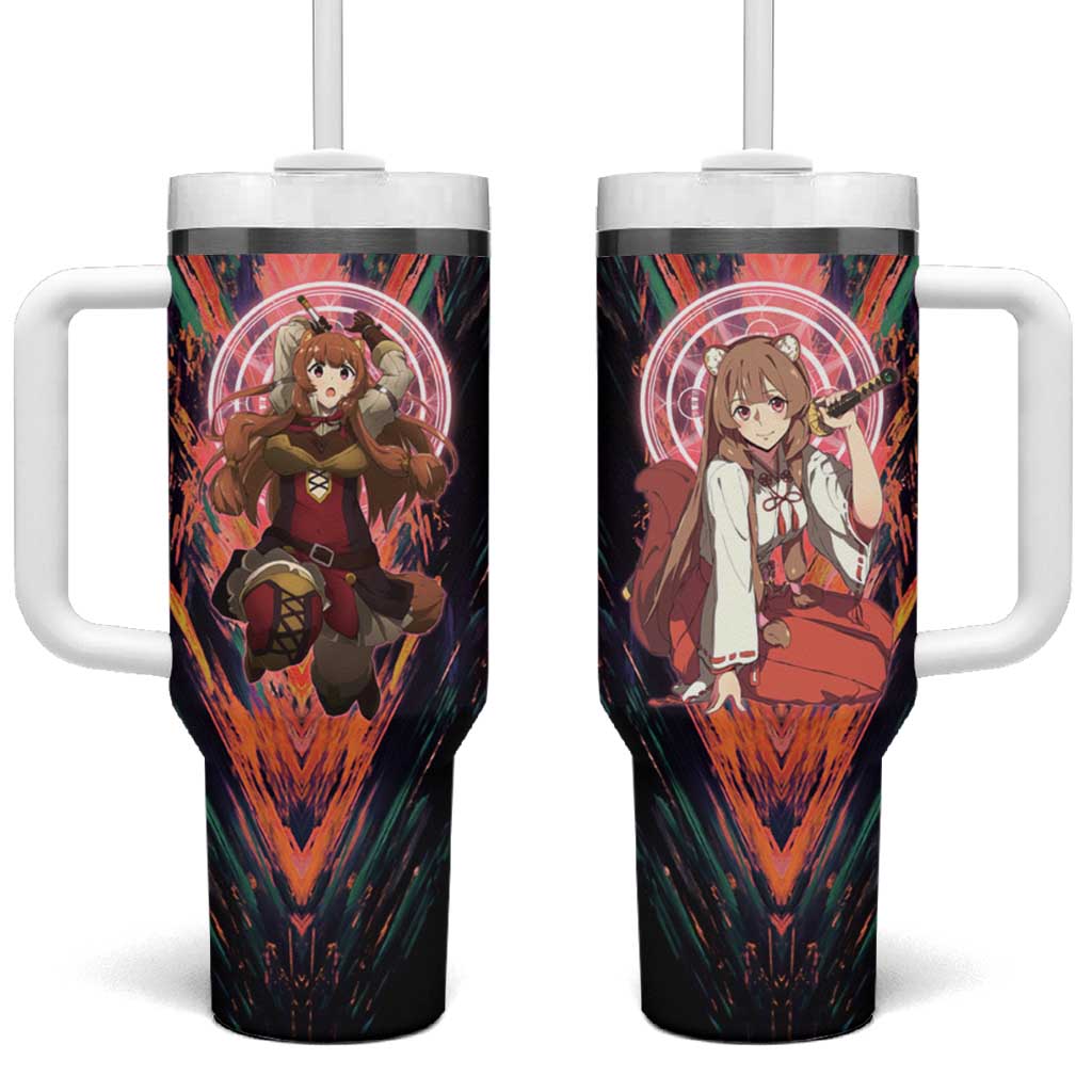 Raphtalia The Rising of the Shield Hero Tumbler With Handle with Magical Circle Effects and Energetic Battle Pose - The Mazicc