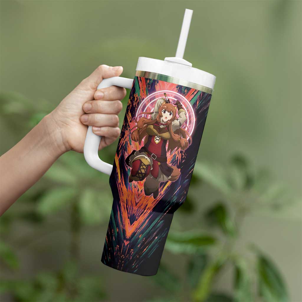 Raphtalia The Rising of the Shield Hero Tumbler With Handle with Magical Circle Effects and Energetic Battle Pose - The Mazicc